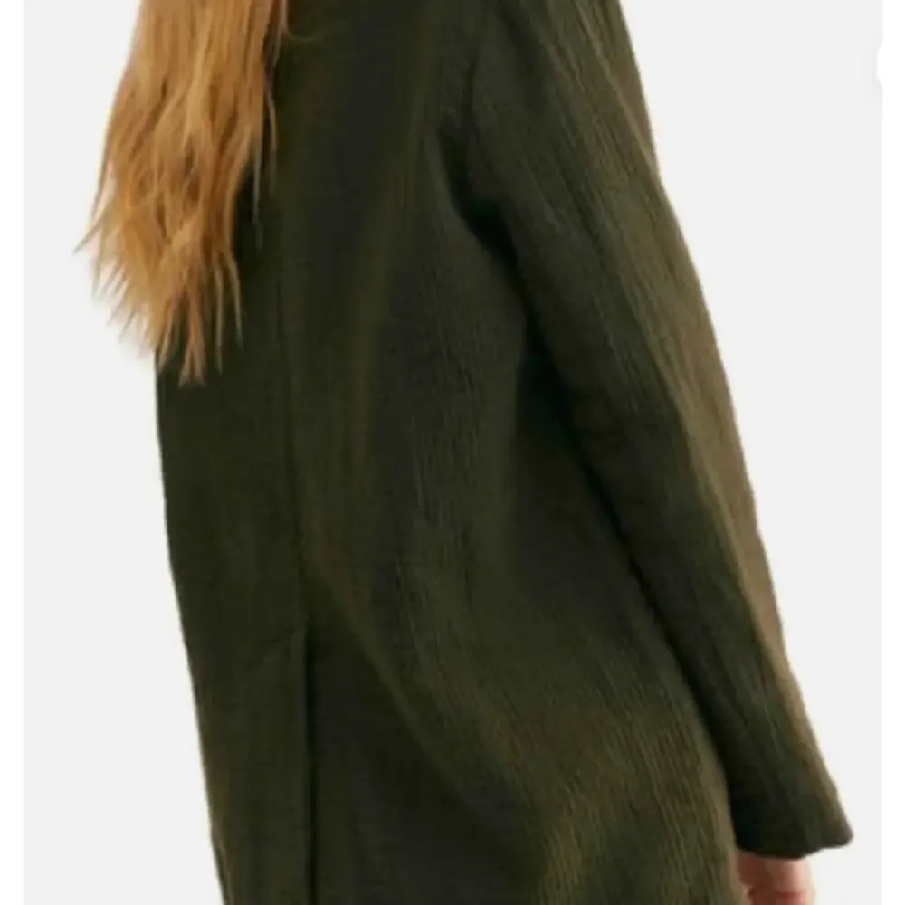 Free People Rowan Crinkled Cotton Blazer Womens S Deep Army Green Boho Chic Soft
